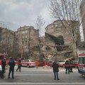 Urušio se objekat u ulici Džordža Vašingtona u Beogradu (FOTO, VIDEO)