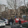 Urušio se objekat u ulici Džordža Vašingtona u Beogradu (FOTO, VIDEO)