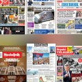 Naslovne strane sutrašnjih novina: Prelistavanje štampe za četvrtak, 20. avgust 2026. godine
