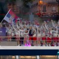Srpska zastava se vijori Parizom: Naši olimpijci prodefilovali Senom, Maja Ognjenović i Dušan Mandić ponosno nosili barjak!