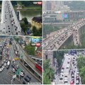 Kišno jutro, a zastoja nema: Najopterećenija tačka Autokomanda, na mostovima sve se kreće bez problema (foto)