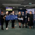 Avion Er Srbije svečano dočekan na aerodromu u Tbilisiju, uspostavljena direktna linija