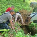 Otvorila se zemlja i "progutala" kobilu tešku pola tone! Ostala zarobljena, vatrogasci u teškom poduhvatu izveli akciju veka…