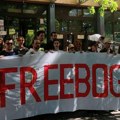 Skupovi podrške za privedenog studenta Bogdana Jovičića u više gradova u Srbiji