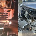 Haos na magistrali Težak sudar kamiona i autobusa u blizini Mrčajevaca na Ibarskoj, dve osobe povređene; Na put se izlila…