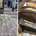 Obrušio se deo terase u centru Beograda: Pala fasada u Kosovskoj, nema povređenih (foto)