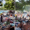 Plaža u Makarskoj ispunjena do poslednjeg mesta: Sve puca od turista, a za ručak pored mora traže i 70 evra