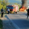 Запалио се аутомобил на путу Ужице - Златибор