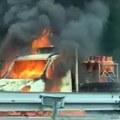 Zapalio se kamion sa plinskim bocama na putu Kragujevac-Batočina