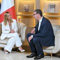 Đorđa Meloni samo što je stigla u posetu Srbiji, a već odlazi