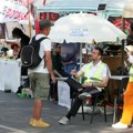 Peti dan protesta "Pobunjenog univerziteta" ispred Vlade Srbije