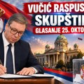 Vučić raspustio Skupštinu: Vanredni parlamentarni izbori 25. oktobra