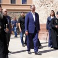 Vučić u Ravanici sa patrijarhom Porfirijem na Vidovdan