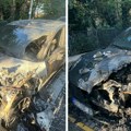 Ексклузивно са Вождовца! Од "поршеа" од 100.000 € остао само костур: Сведоци у шоку, пробудили их ватрогасци!