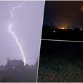Grom u Rumi izazvao požar, munje paraju nebo u Novom Sadu: Strašni snimci nevremena u Srbiji - razbijene šoferke i vatrena…
