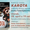Promocija romana “Karota” u utorak u Čitalištu