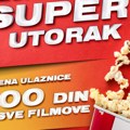 Cena ulaznice za sve filmove 200 dinara tokom akcije Super utorak u Cineplexx Promenadi