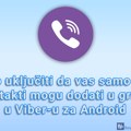 Kako uključiti da vas samo vaši kontakti mogu dodati u grupu u Viber-u za Android