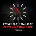 Novi Sad sutra staje na 15 minuta za 15 žrtava na Železničkoj stanici