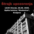 Štrajk upozorenja ispred ZC Studenica u Kraljevu