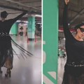 Ana Nikolić napravila šou na parkingu tržnog centra! Vrtela se, pa čučnula pored stuba: Komentari pljušte