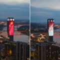 Zastave Srbije i Kine u centru Beograda! Spektakularni prizori u čast dolaska Si Đipinga