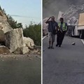 Vozač jedva uspeo da ukoči, kad je krenulo obrušavanje stene: Saobraćaj na putu Cetinje-Budva i dalje obustavljen