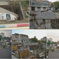 Srušio se potporni zid na gradilištu u naselju Braće Jerković, automobil propao u rupu (FOTO)