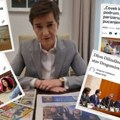 Premijerka ponovo radi preskliping: Prebrojala 39 negativnih tekstova o Vučiću