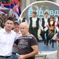 Zgrada Skupštine ograđena, postavljena bina i stolice: Kolona pristalica SNS od Palate Srbija ide ka Pionirskom parku (foto)