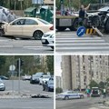 Težak udes na Novom Beogradu: Mercedes i tojota zgužvani kao da su od papira, Hitna pomoć na licu mesta