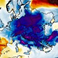 (Mapa) Ledena anomalija iznad Evrope: Nema šale, ljubičasta boja preko Srbije na ovoj karti znači samo jedno
