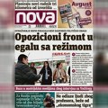 Vikend "Nova" piše: Opozicioni front u egalu sa režimom