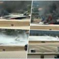 Drama na Zakintosu u jeku turističke sezone! F-16 se zapalio tokom leta, morao hitno da sleti, pista na aerodromu u plamenu…