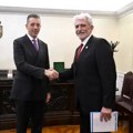 Đurić primio u oproštajnu posetu ambasadora Ukrajine Tolkača