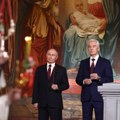 Putin stigao na Vaskršnju službu u Sabornom hramu Hrista Spasitelja u Moskvi