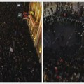 Snimak iz vazhduha pokazuje koliko je građana došlo da podrži studente i Beogradski univerzitet nakon upada UKP VIDEO