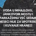 IZRAZ: Voda u Mihajlovu, Jankovom Mostu i Farkaždinu već sedam meseci nije za upotrebu i kuvanje hrane Zrenjaninska…
