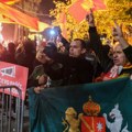Protest ispred zgrade Skupštine Crne Gore zbog izbora Andrije Mandića za predsednika parlamenta