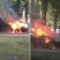 Zapalio se automobil U Subotici! Požar izbio u prednjem delu vozila, a crni dim kuljao na sve strane