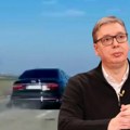 Opasno! Sa vozila u pokretu otpao točak dok je predsednik Vučić bio u njemu! Istraga u toku (video)