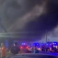 Požar u magacinu u Dobanovcima kod Beograda