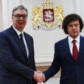 Vučić se sastao sa premijerom Gruzije Kobahidzeom u Tbilisiju