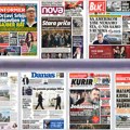 Naslovne strane sutrašnjih novina: Prelistavanje štampe za sredu, 8. oktobar 2025. godine
