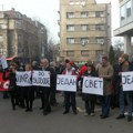 Protest podrške studentima DUNP u Beogradu, Hrka pokušala da uđe u „Ćacilend“