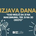 Izjava dana: “Kad misliš da si na maksimumu, tek si na 50 odsto”