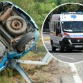 Auto sleteo sa puta kod Elemira: Vozač ne daje znakove života