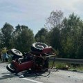 Nezgoda na putu Žabalj - Čurug: Prevrnula se traktorska prikolica