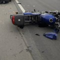 Судар камиона и мотора, тешко повређен возач двоточкаша пребачен у болницу