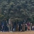 Snimljen trenutak kad u školu u Beogradu stiže dojava o bombi: Roditelji pohrlili, horda ljudi na ulici